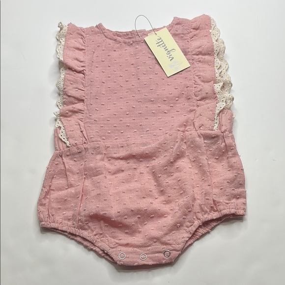Pink Diaper Cover with Ruffled Details - Picture 1 of 7
